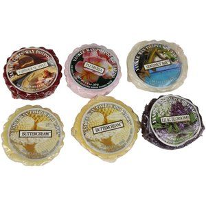 Lot of 6 Yankee Candle Assorted Wax Melts Buttercream Farmhouse Apple Plumeria